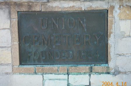 Union Cemetery Sign in Port Washington, WI